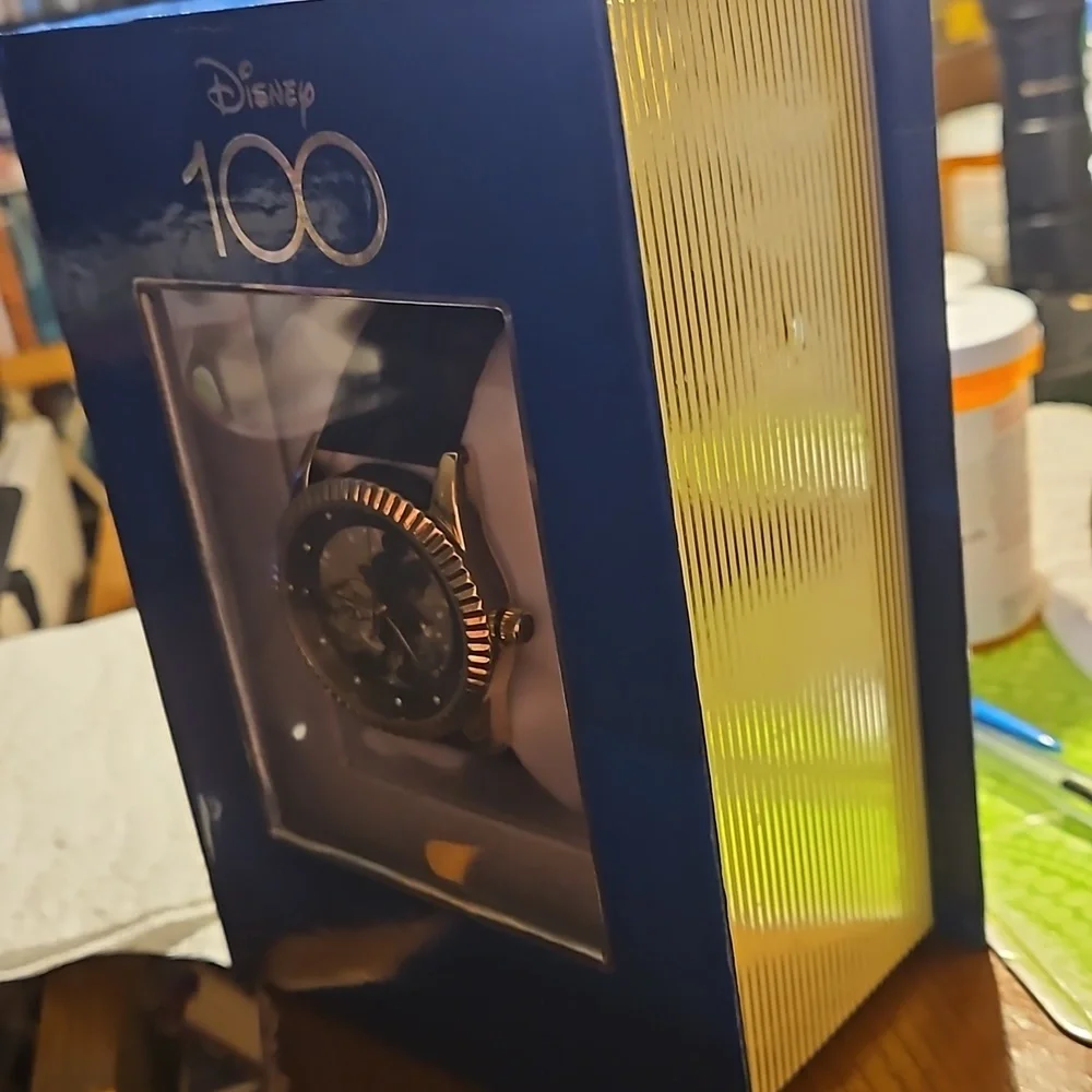Disney Mickey Mouse 100th Anniversary womens Gold & Black watch